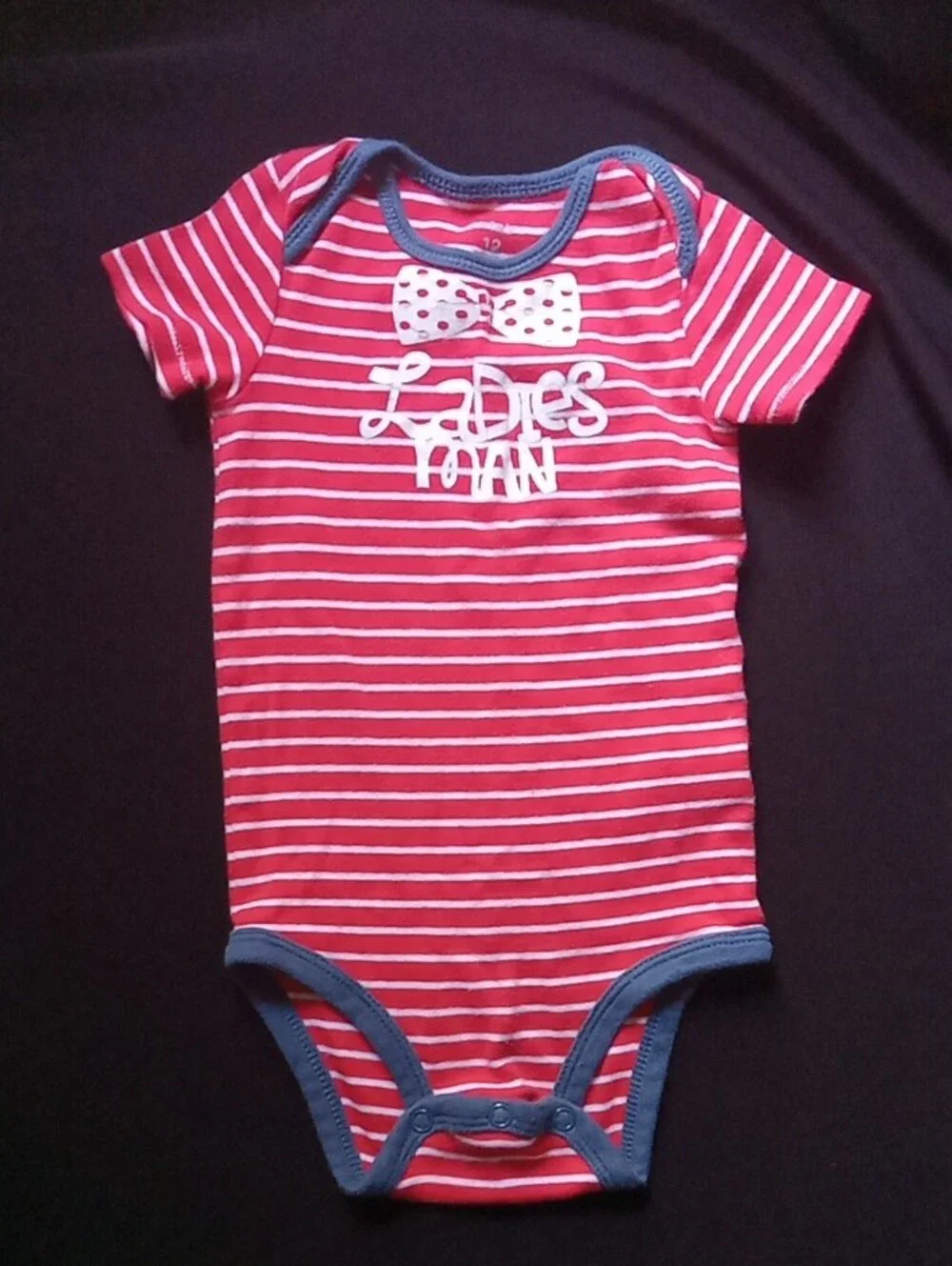 Carter's Blue, Gray & Red Striped Baby One-Piece Bodysuits Set